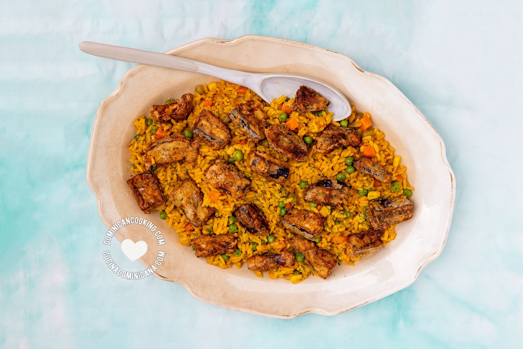 Locrio de berenjena.