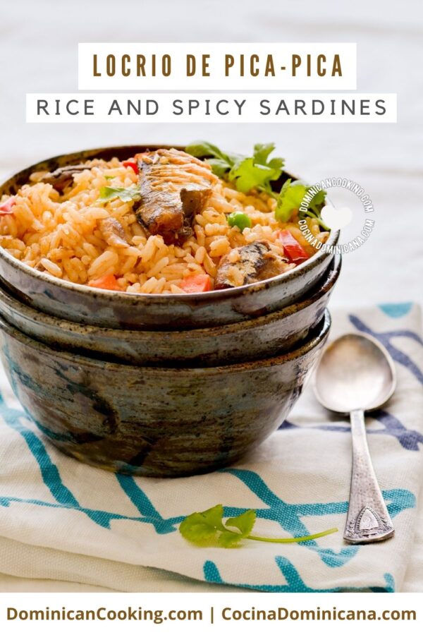 Locrio de Pica-Pica (rice and spicy sardines) recipe.