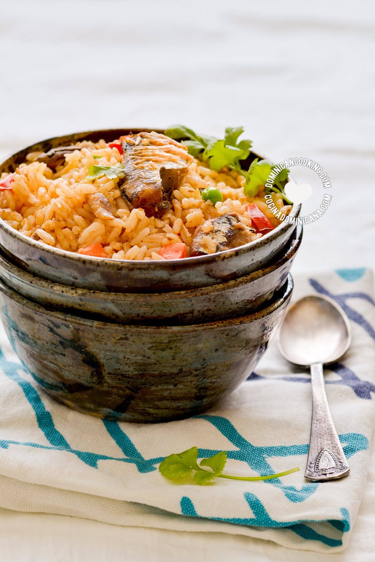 Locrio de Pica-Pica (rice and spicy sardines).