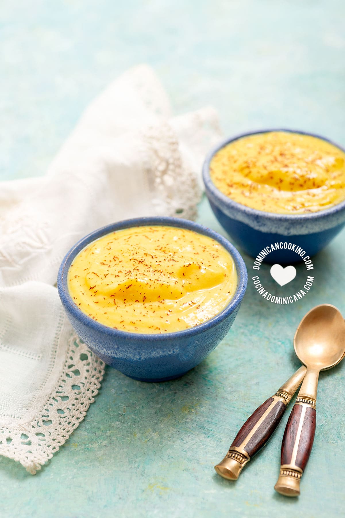 Dominican majarete corn pudding.