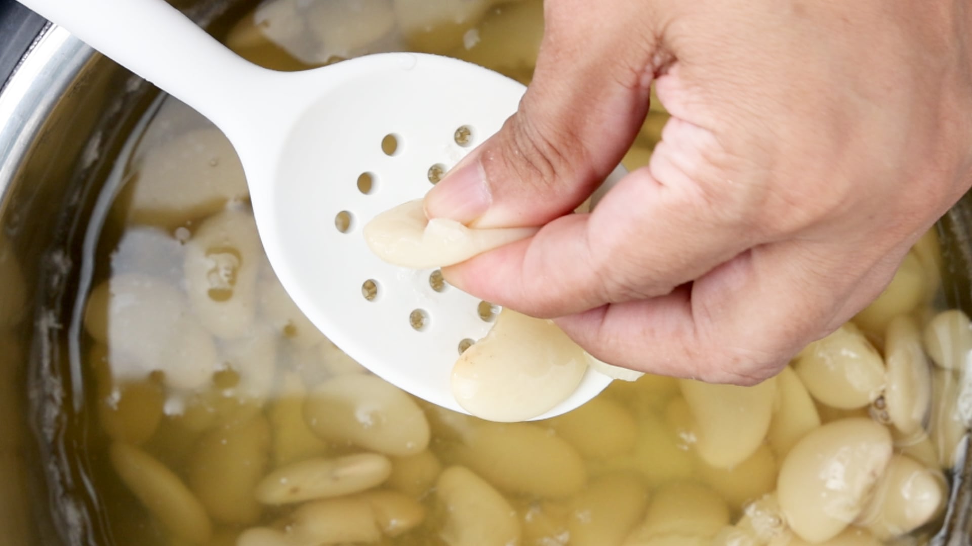 Tender boiled butter beans.