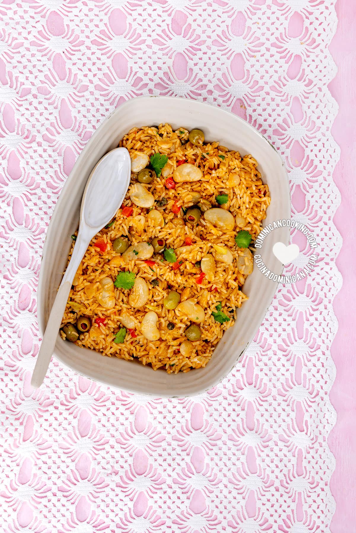 Moro de habas (rice and butter beans).