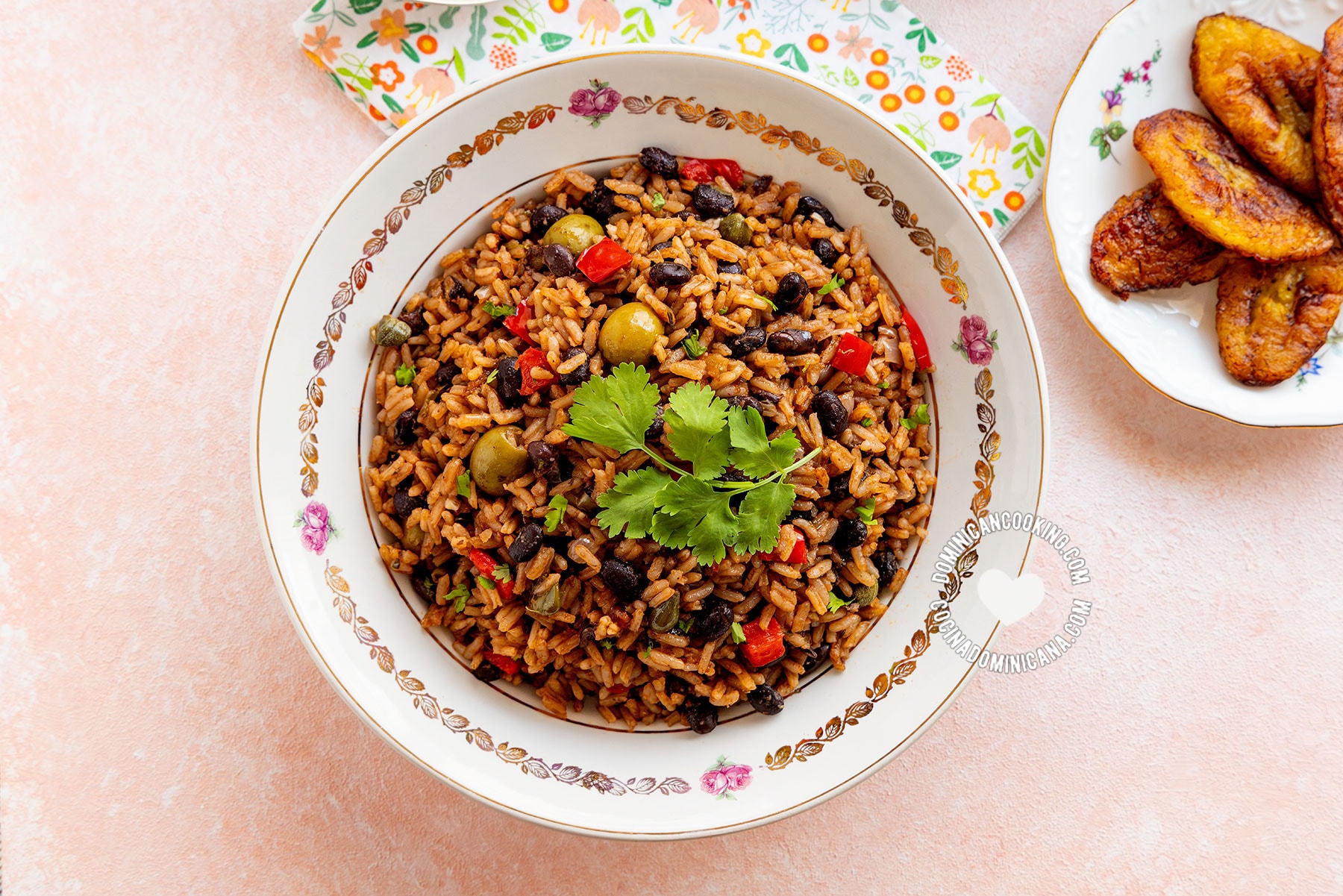 Black beans and rice moro.