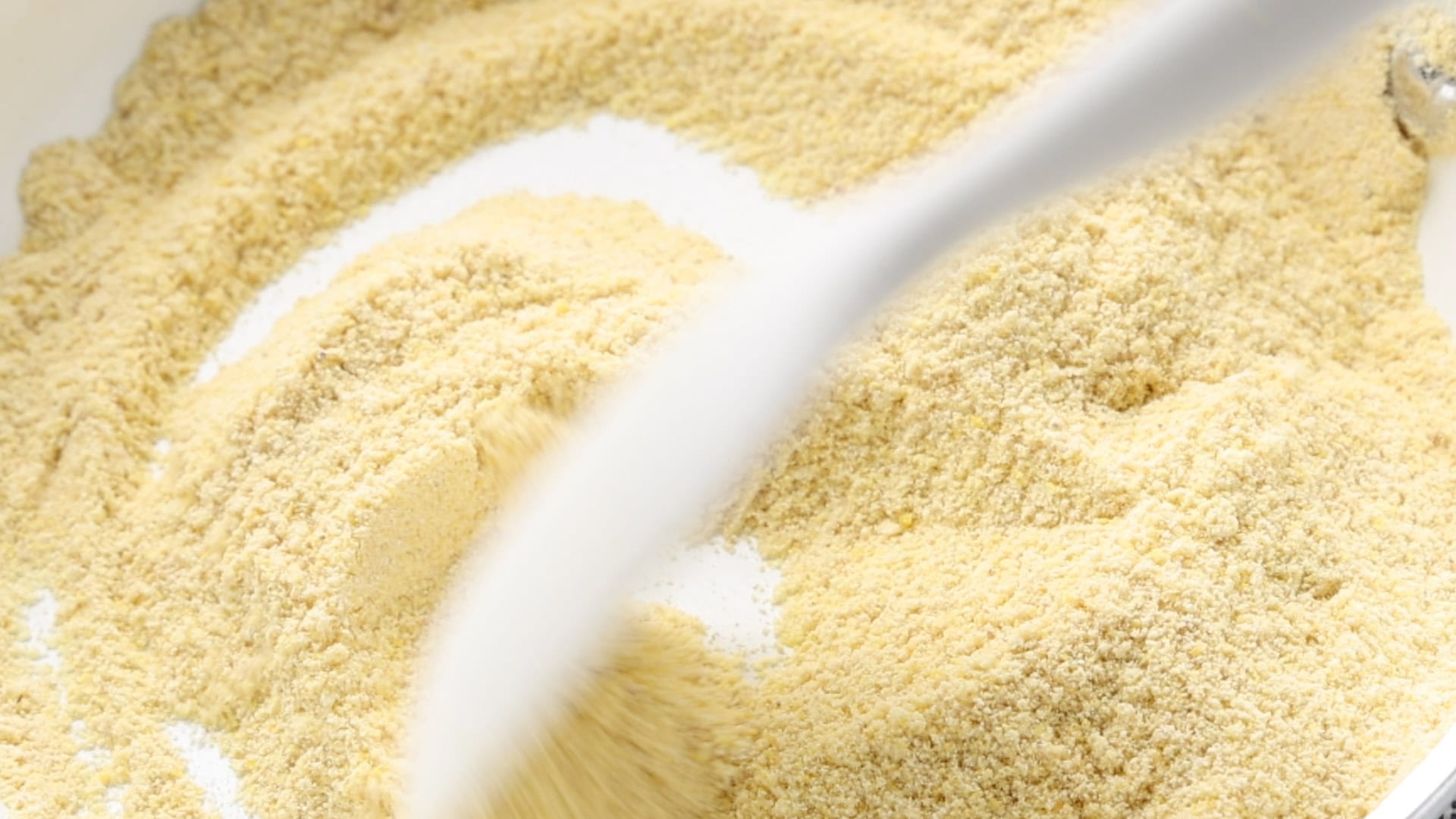 Toasting cornmeal.