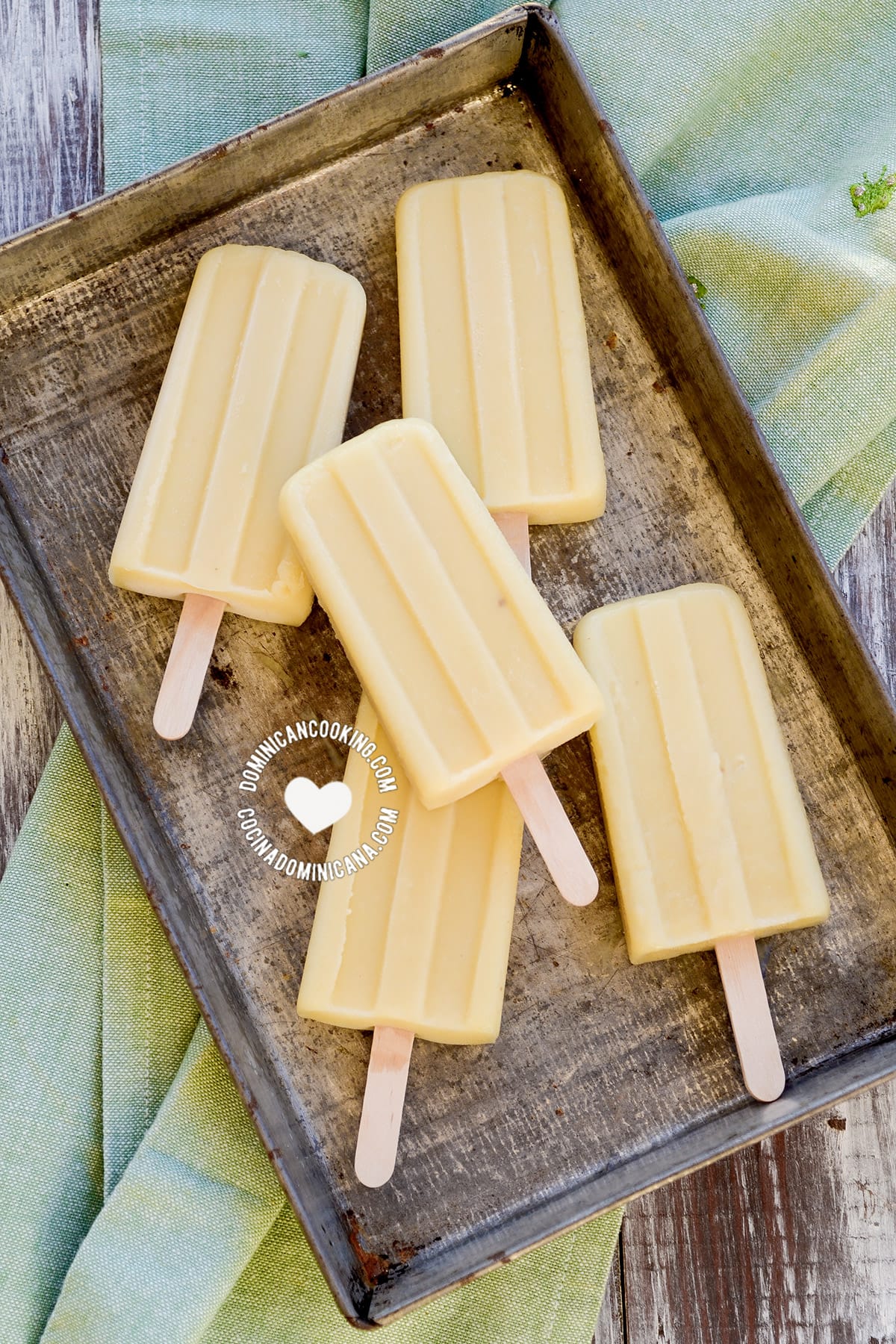 Helado de batata y coco (sweet potato pops).