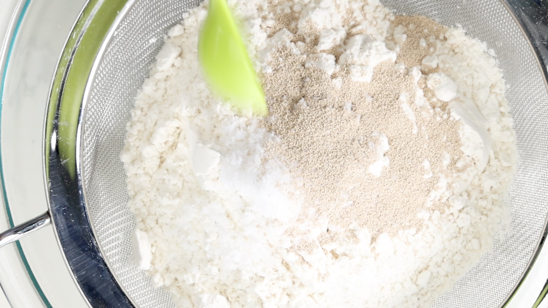 Combining ingredients.