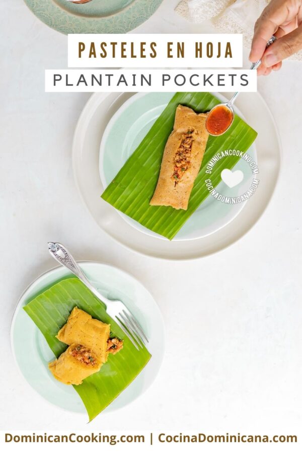 Pasteles en hoja (Dominican plantain pockets) recipe.
