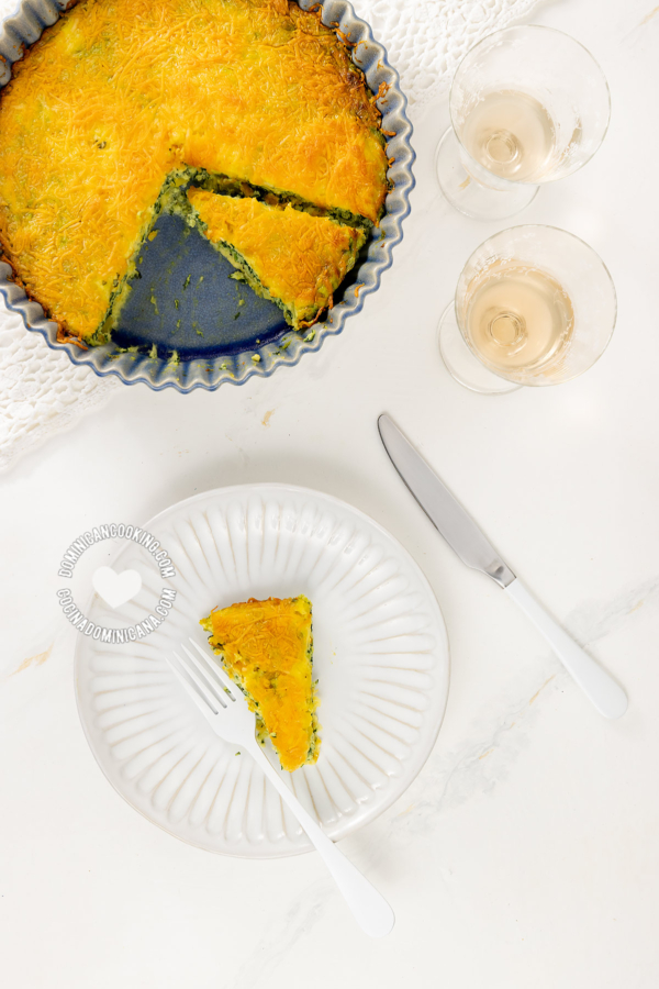 Pastelón de Cepa de Apio, Espinaca y Queso