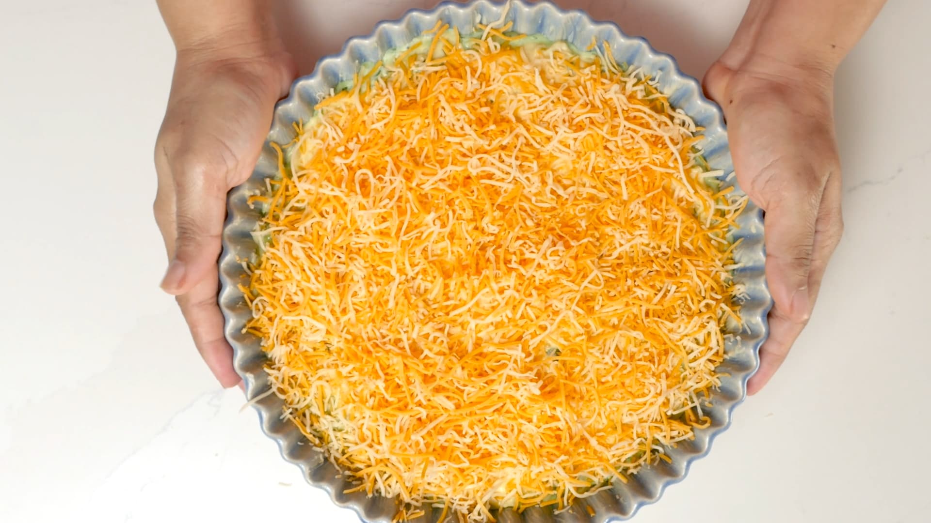 Pastelón ready for oven.