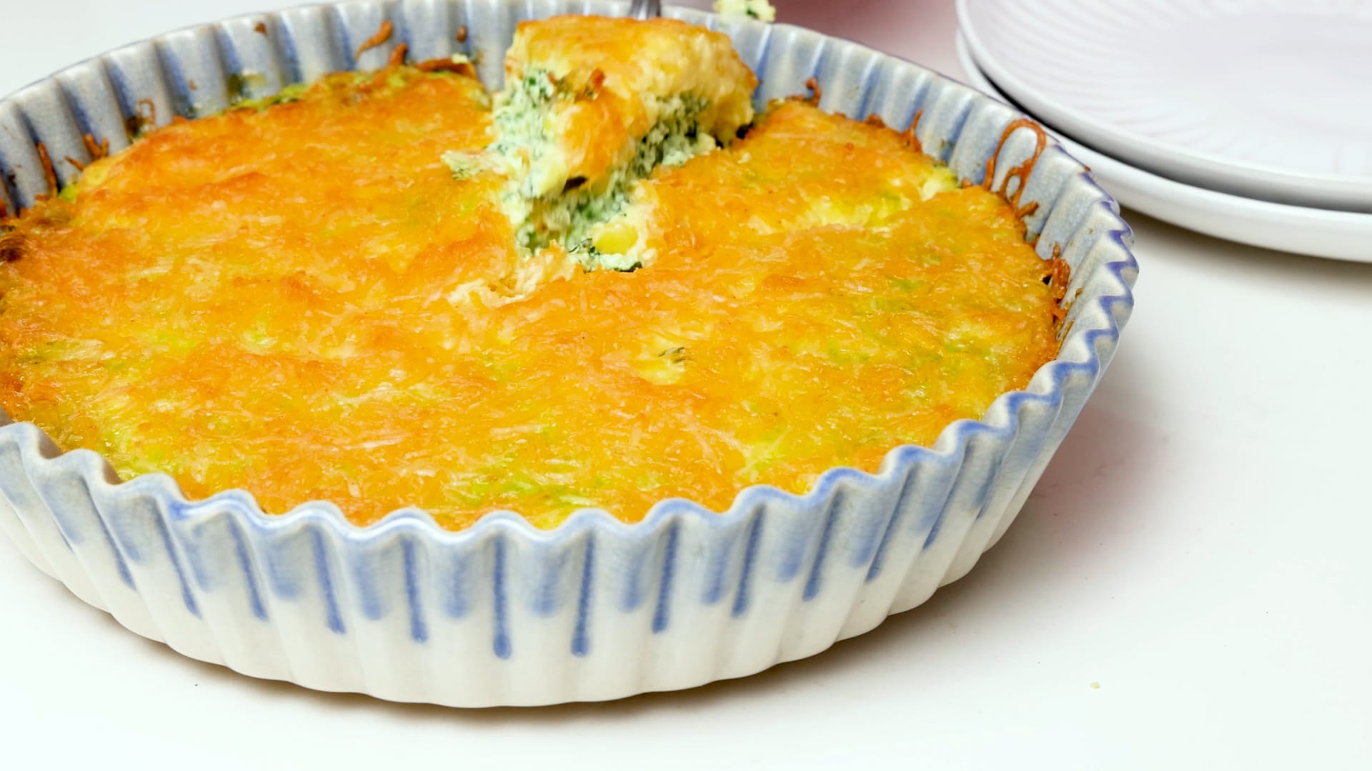 Serving pastelón de cepa de apio.