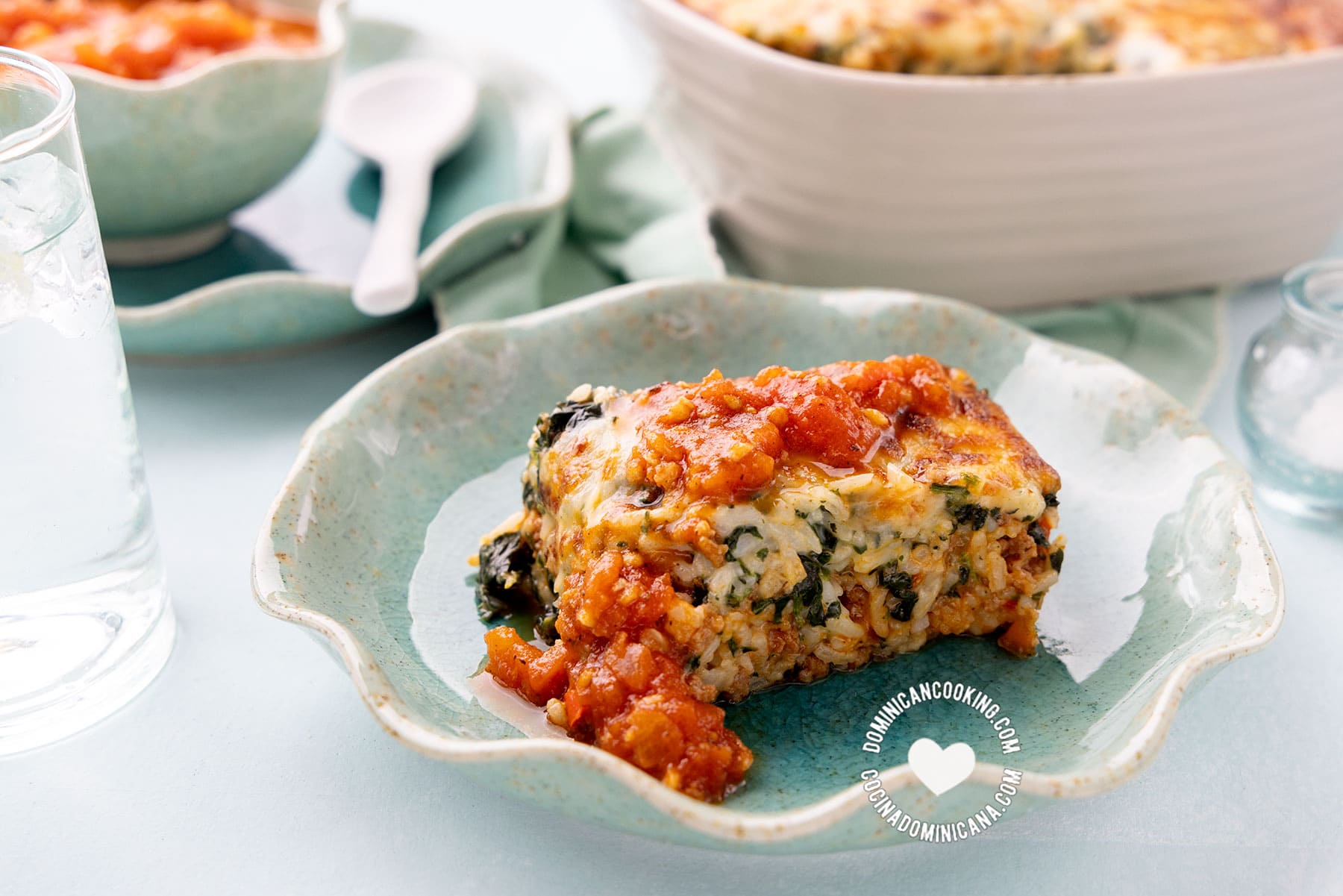 Pastelón de arroz (rice casserole).