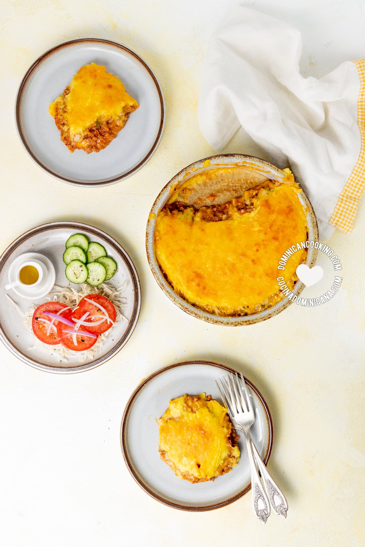 Pastelon de papa (Dominican shepherd's pie).