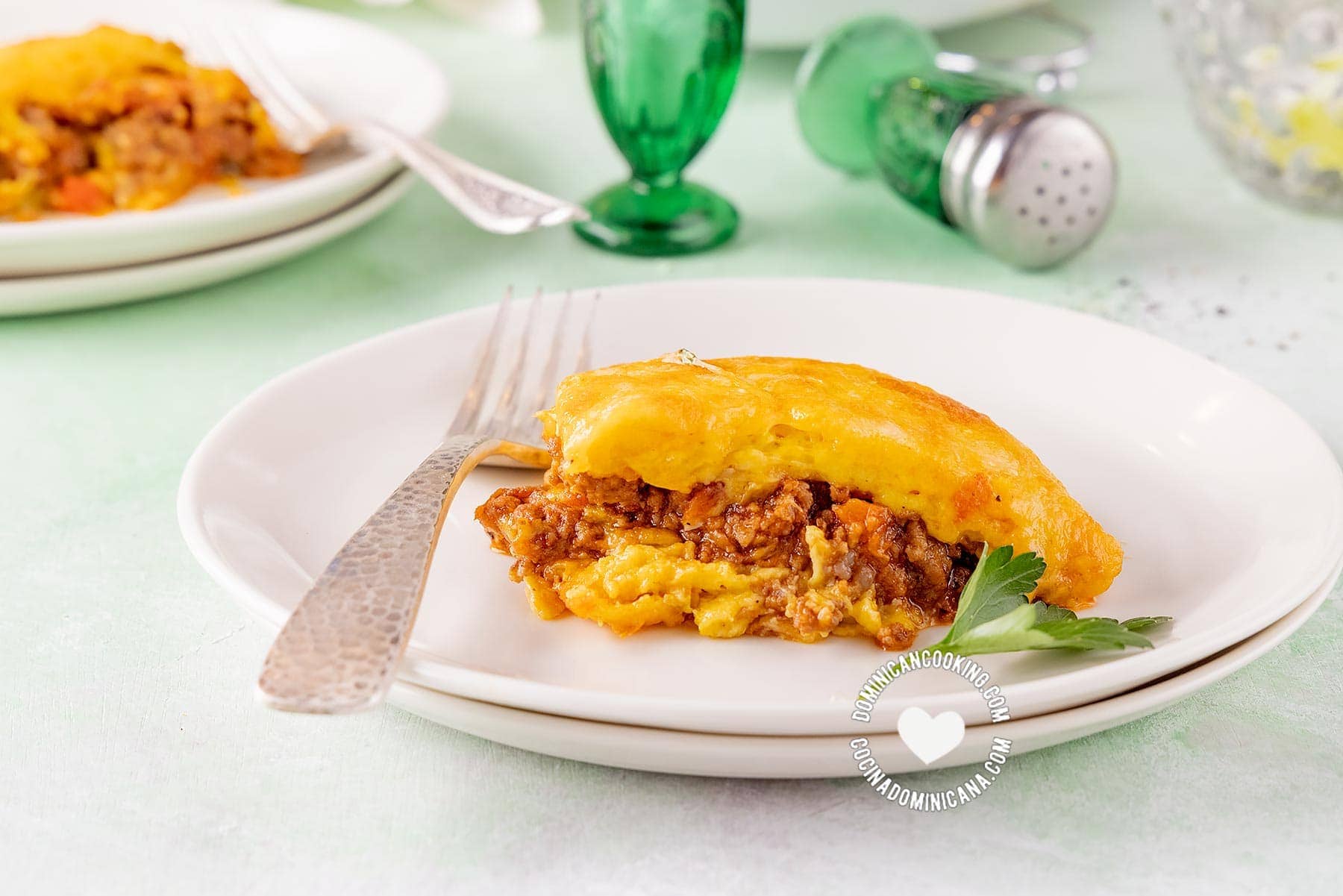 Pastelón de plátano maduro.