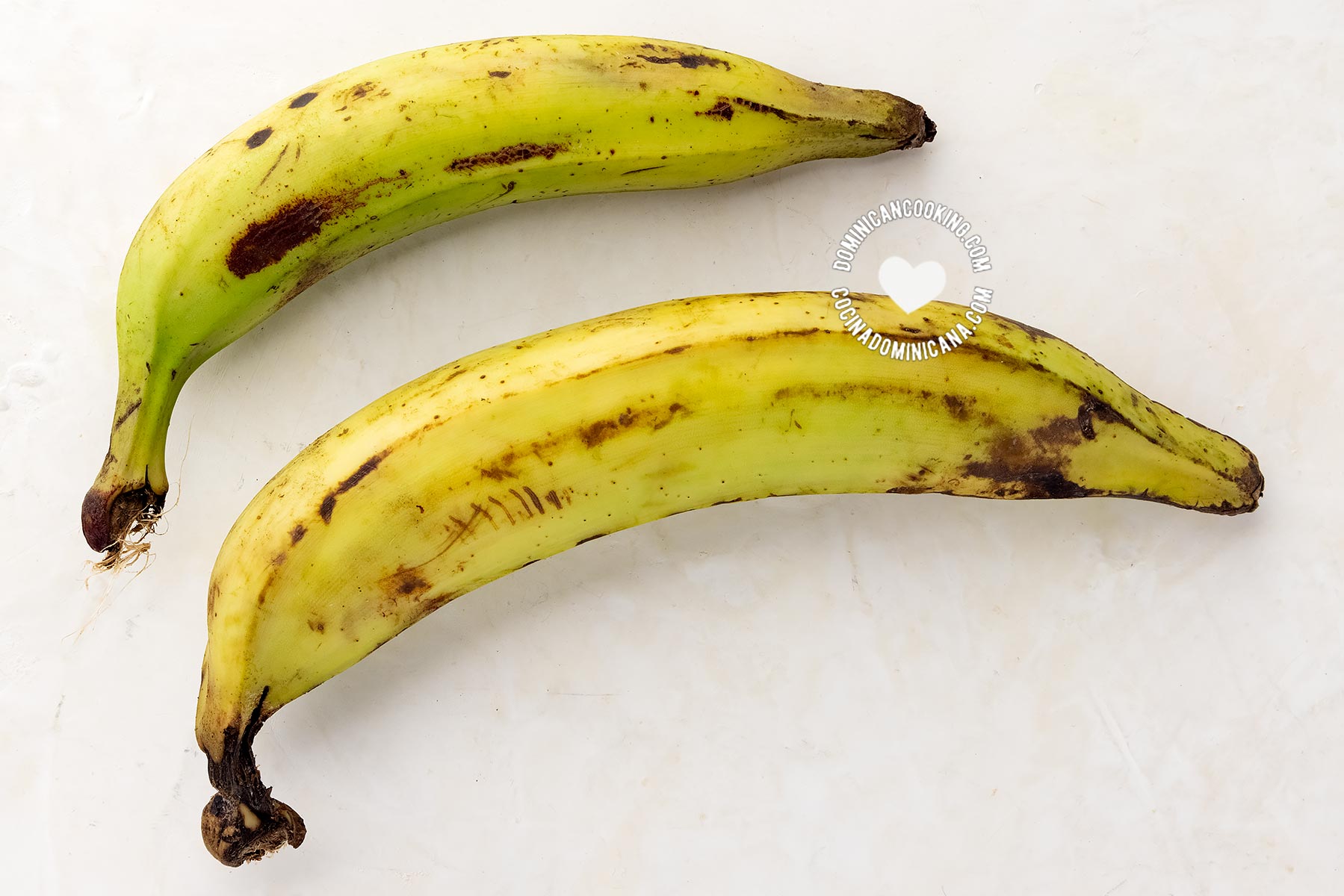 Two plantains of different sizes