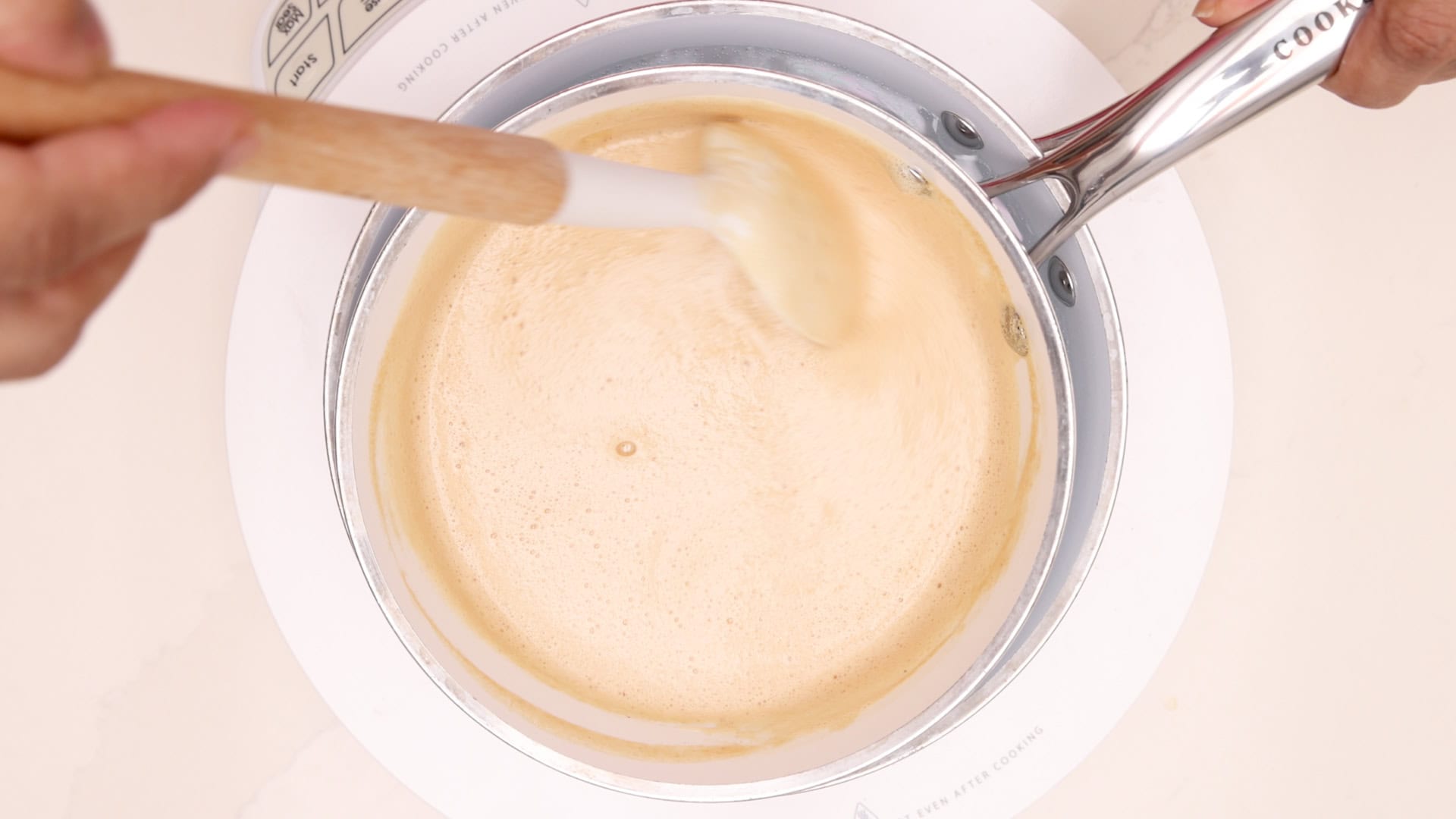 Cooking in bain-marie.