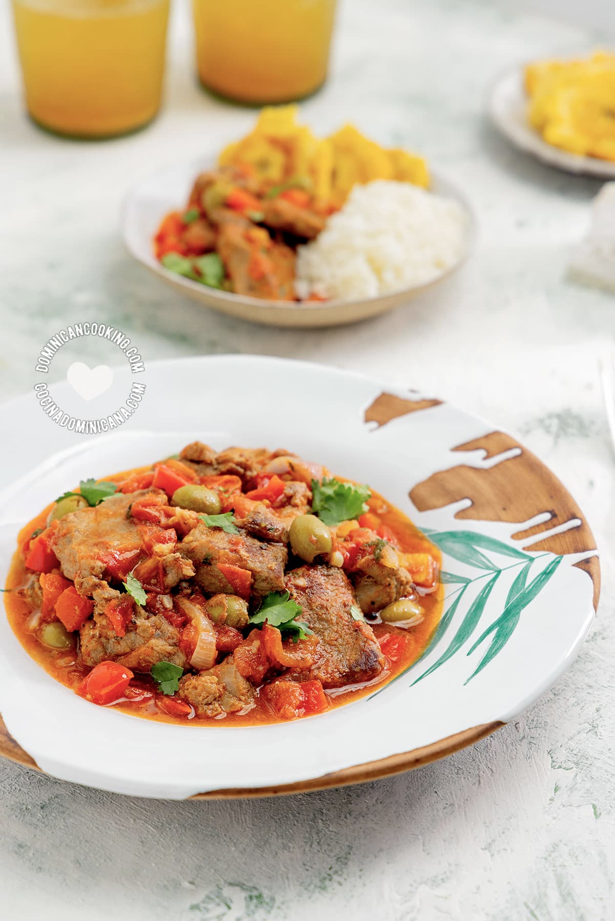 Puerco guisado (Dominican pork stew).