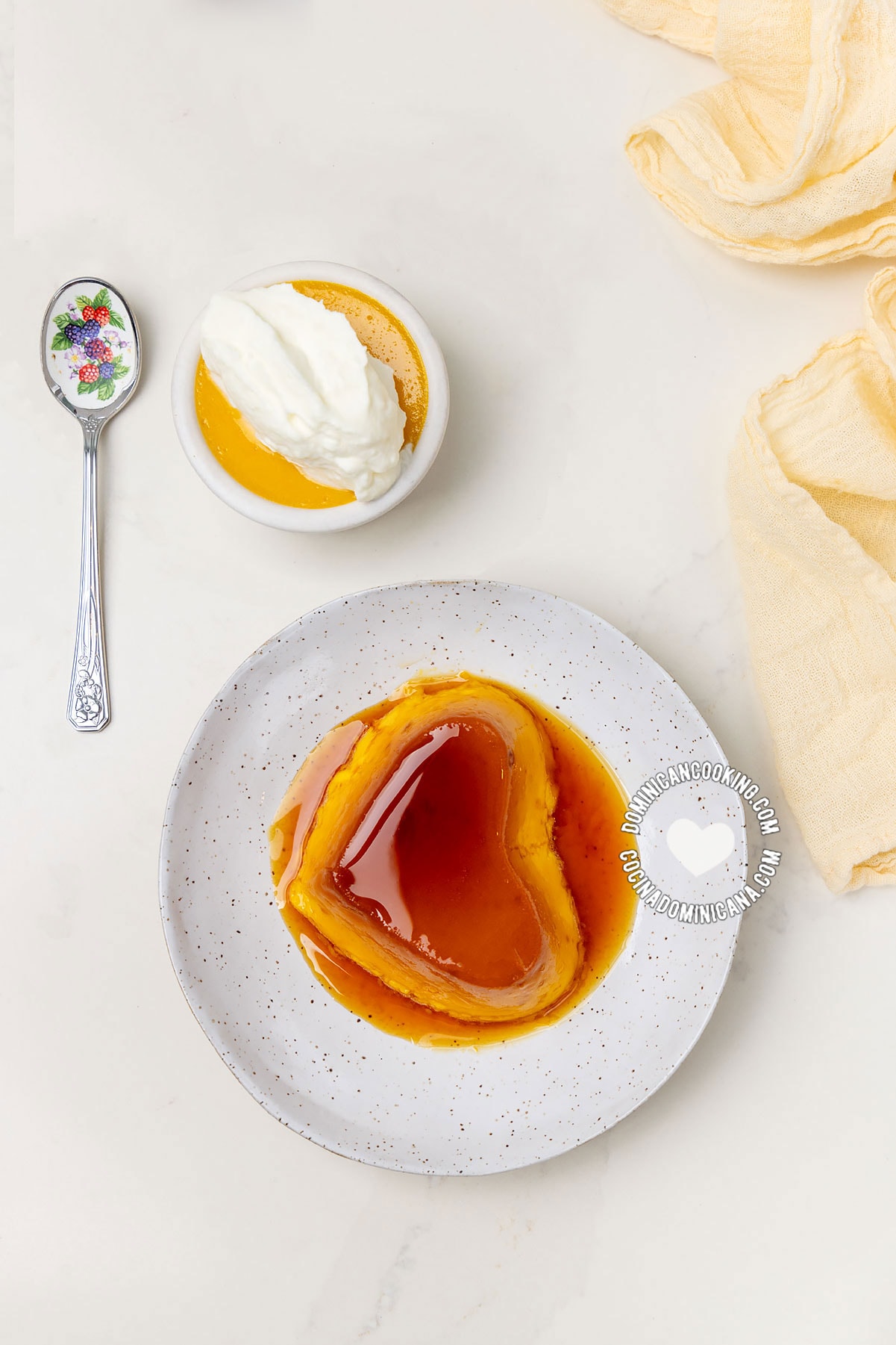 Pumpkin flan and flan de auyama.