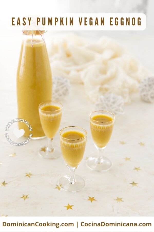 Pumpkin vegan eggnog recipe.