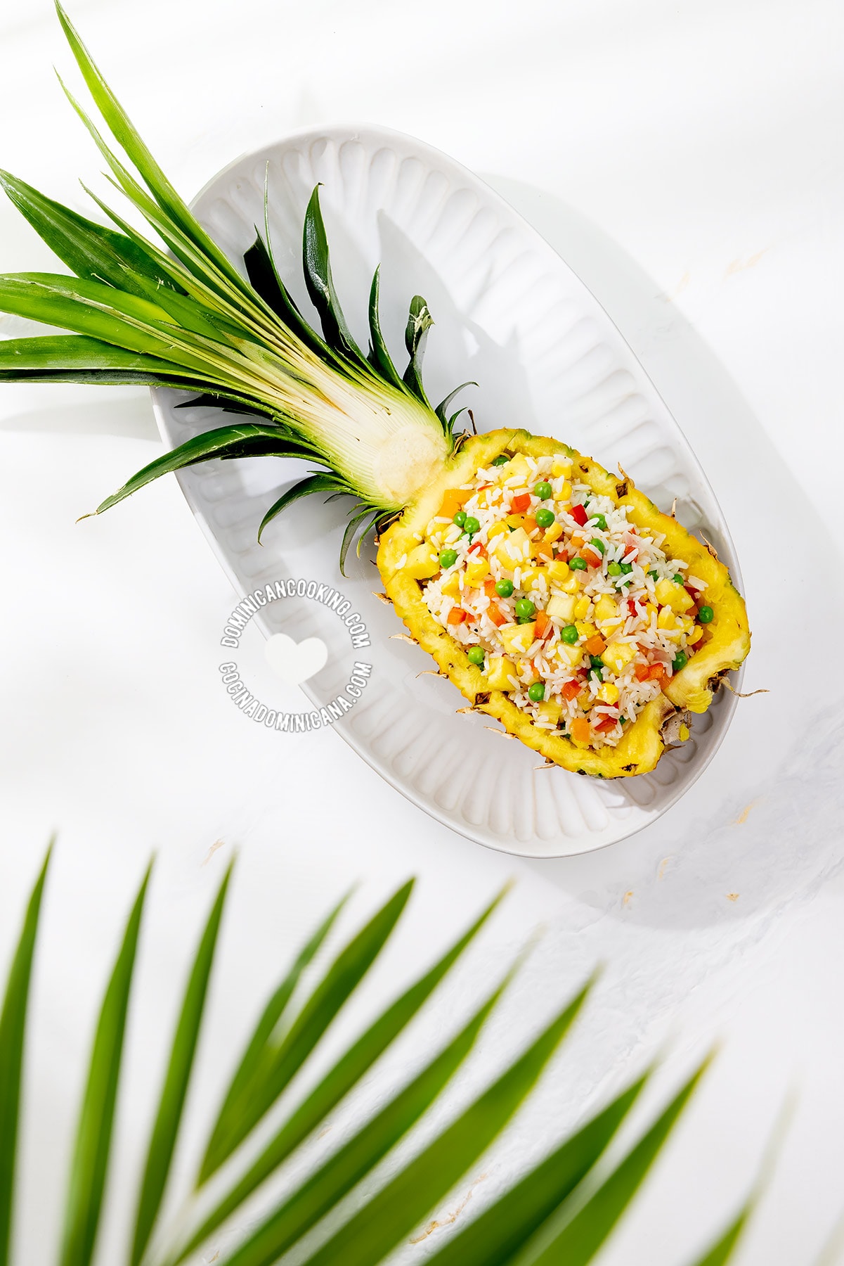Rice, sweet corn, and pineapple salad.