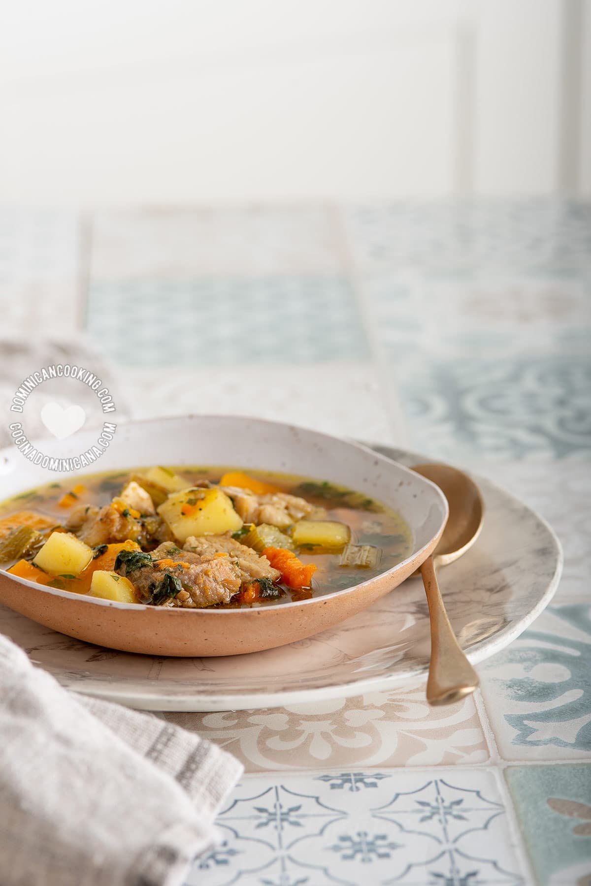 Dominican sopa de hueso de res.