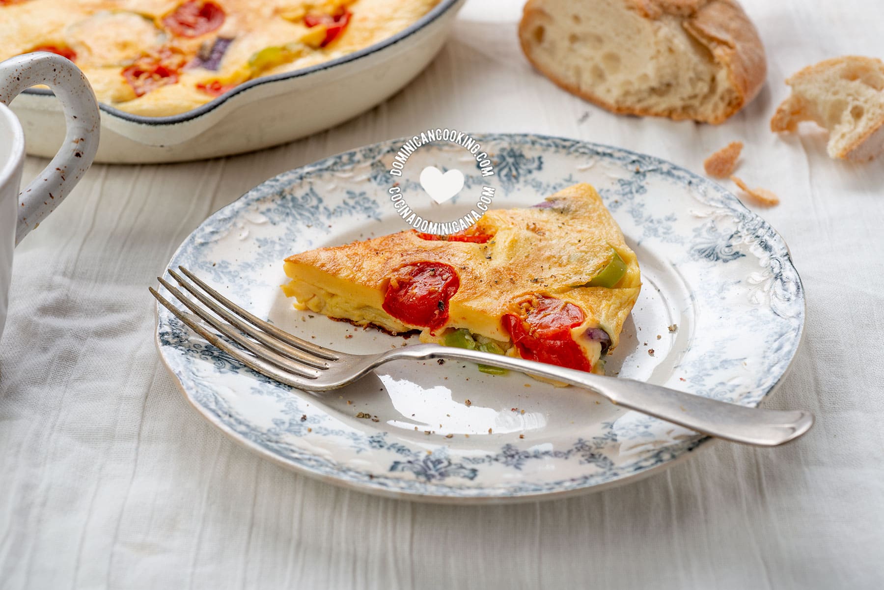 Tortilla de huevo (vegetable omelette).