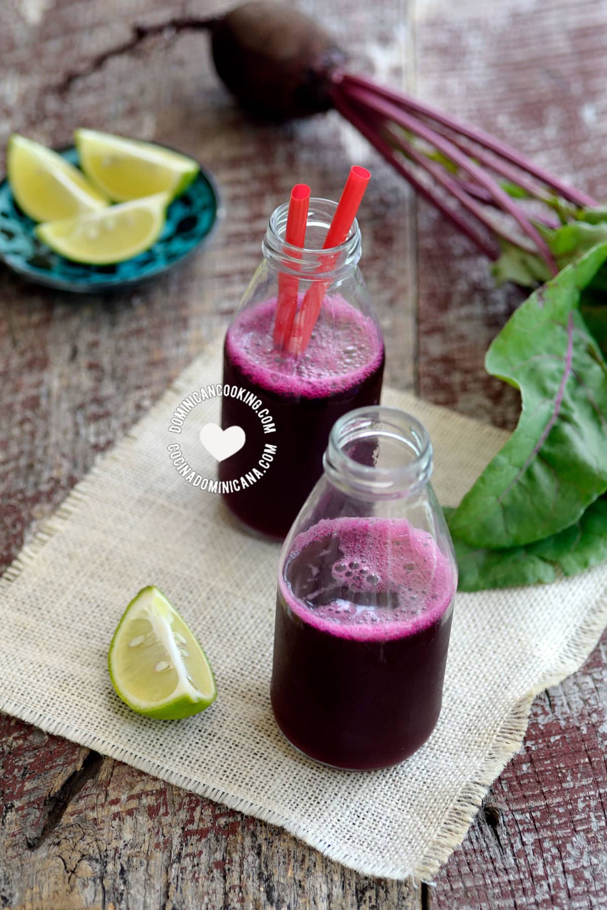 Beetroot and orange or lime juice.