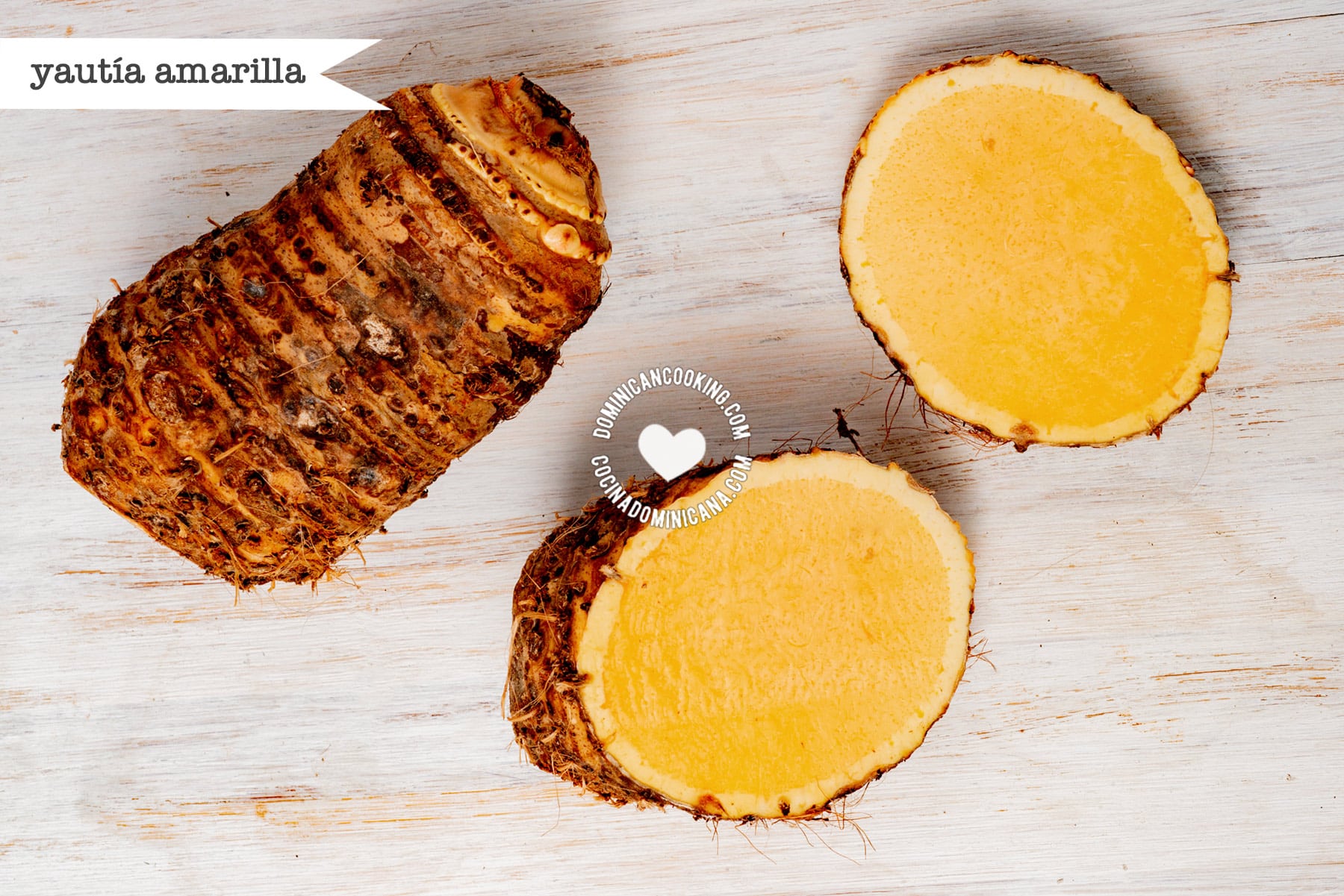 Yautía amarilla (Indian kale).