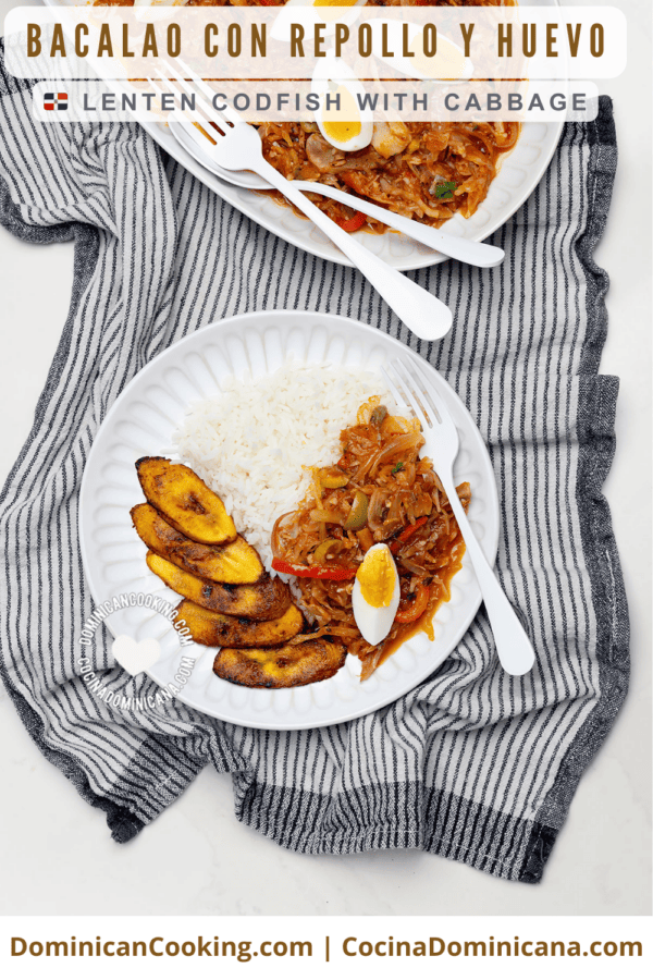 Bacalao con repollo y huevo (codfish with cabbage).