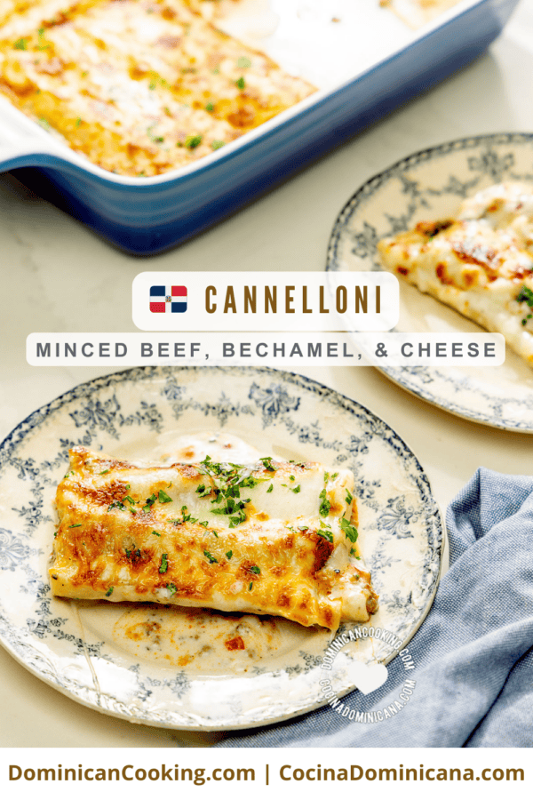 Canelones dominicanos (Dominican cannelloni).