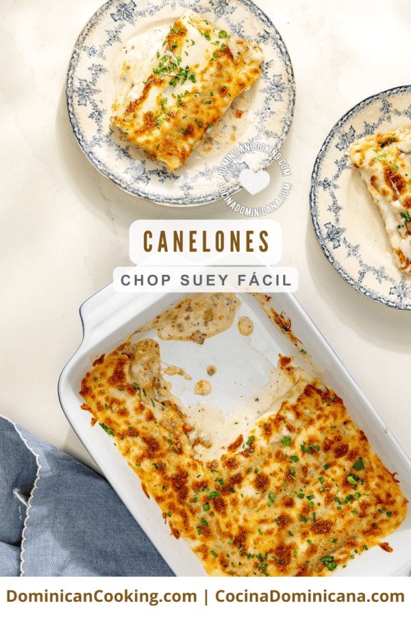 Canelones dominicanos (Dominican cannelloni).