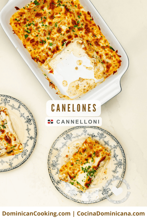 Canelones dominicanos (Dominican cannelloni).