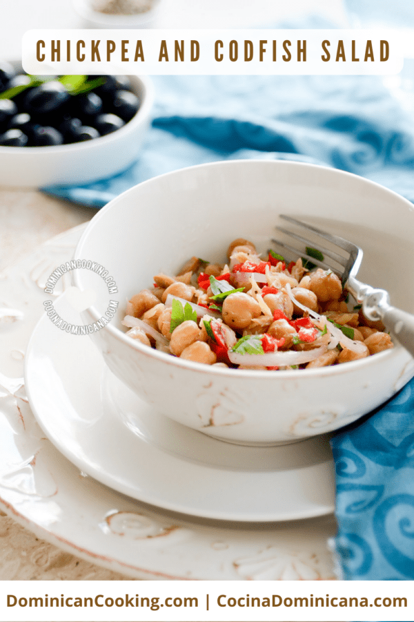 Chickpea and codfish salad recipe.