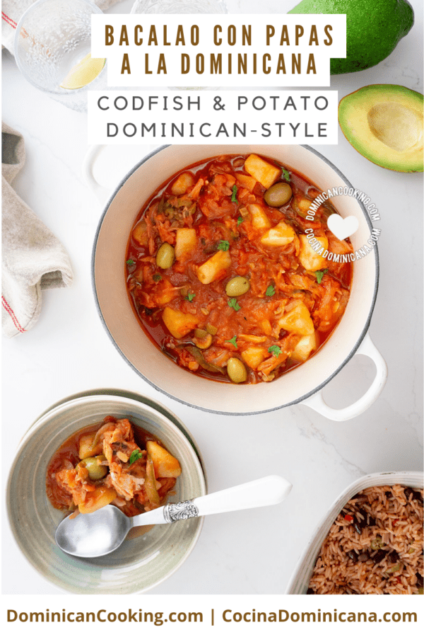 Bacalao guisado con papas (codfish and potato dominican-style)