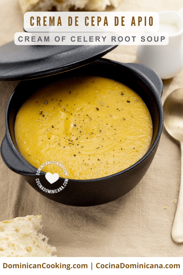 Crema de cepa de apio (creole celery root soup).