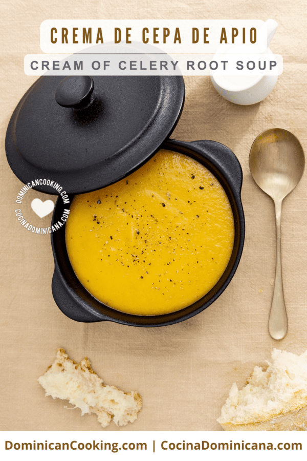 Crema de cepa de apio (creole celery root soup).