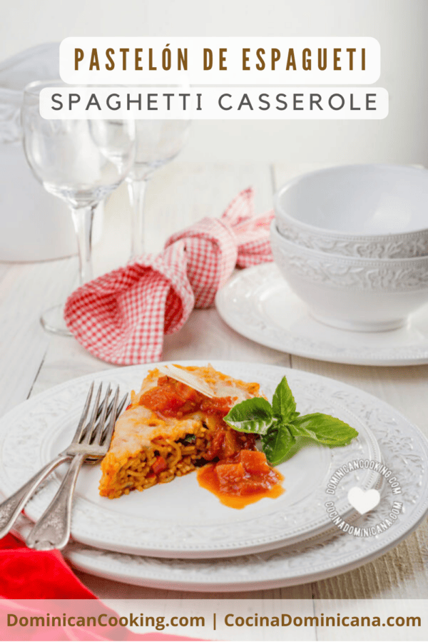 Pastelon de espagueti (spaghetti casserole) recipe.
