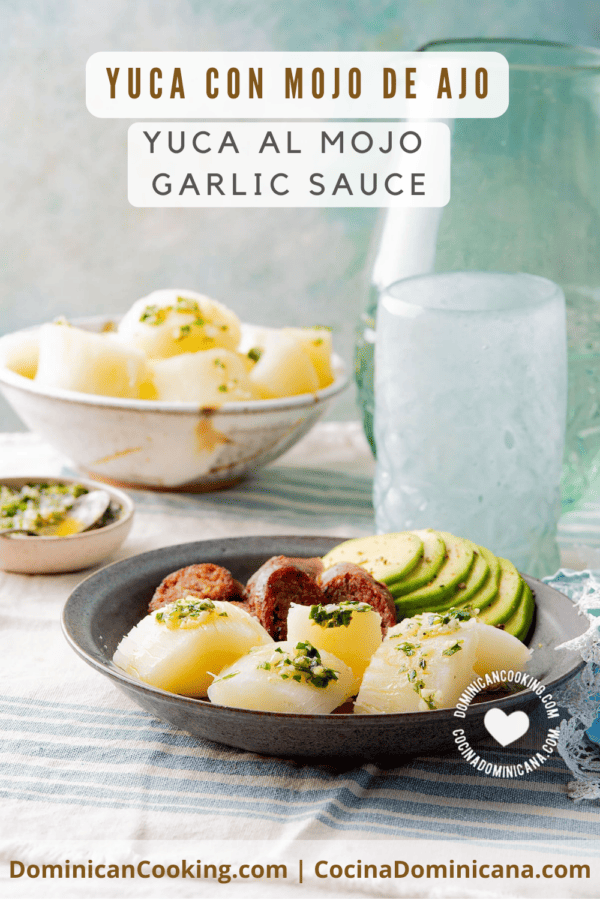 Yuca con mojo de ajo (yuca al mojo garlic sauce) recipe.
