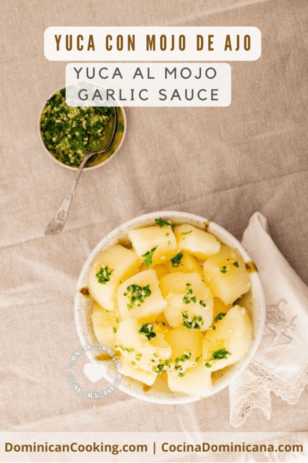 Yuca con mojo de ajo (yuca al mojo garlic sauce) recipe.