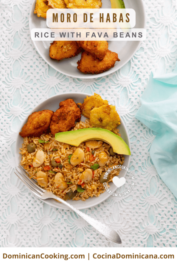 Moro de habas (rice and butter beans).