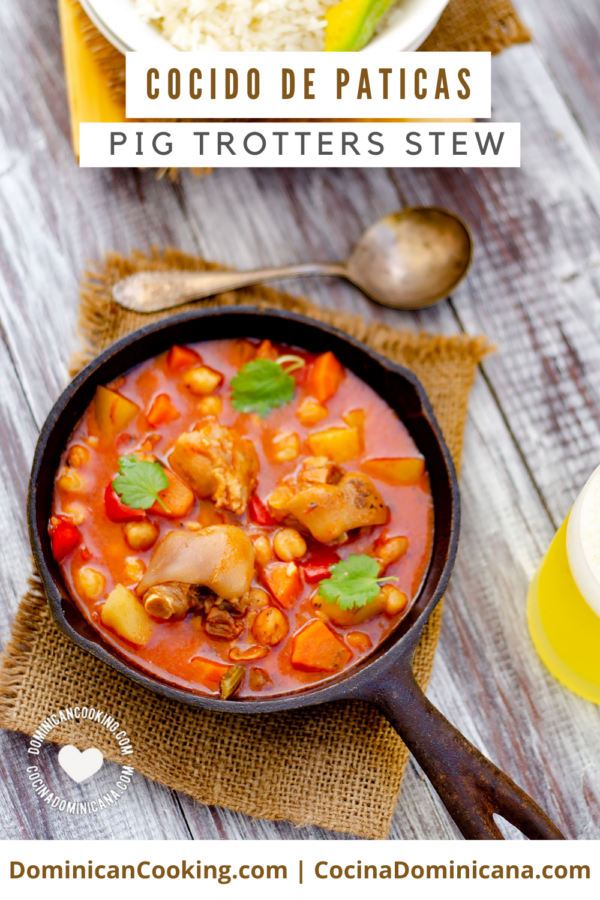 Paticas de cerdo (tig trotters stew) recipe.
