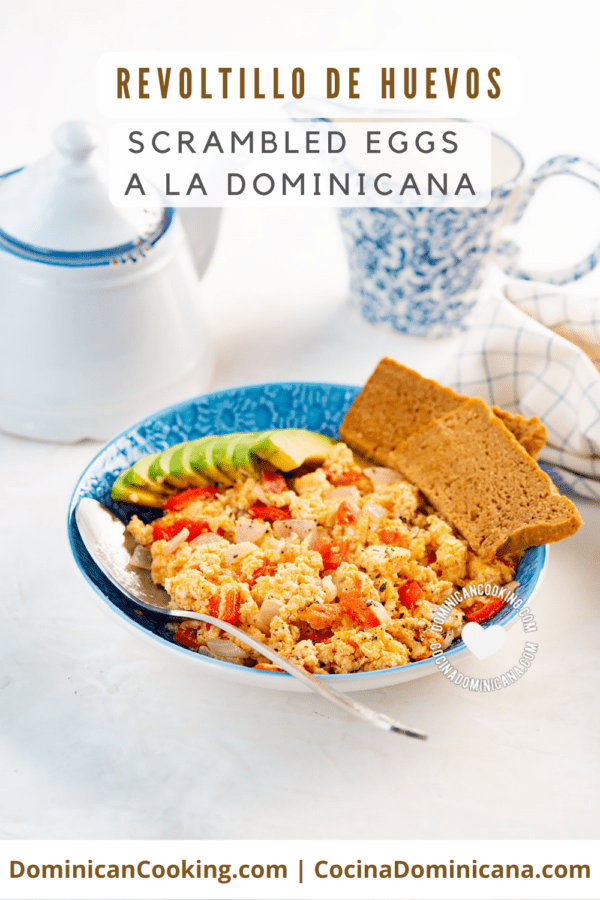 Revoltillo de huevos (scrambled eggs a la Dominicana) recipe.