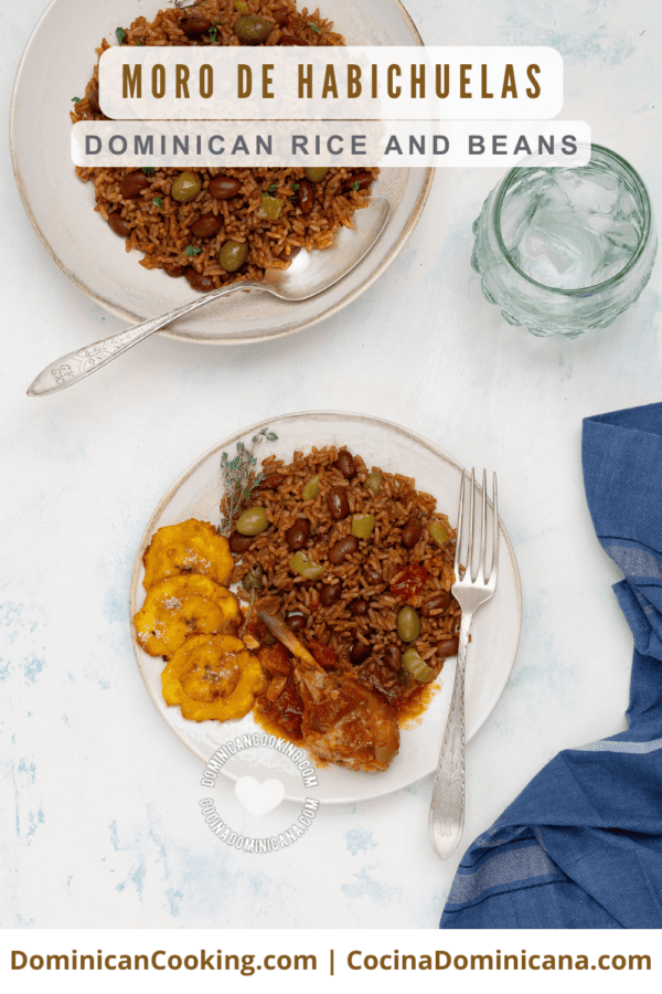 Moro de habichuelas (moro rice and beans).